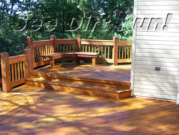 Cedar deck stripped and sealed