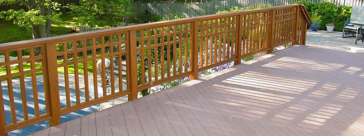 Composite and cedar deck