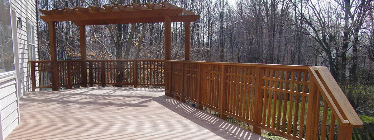 Composite and cedar deck